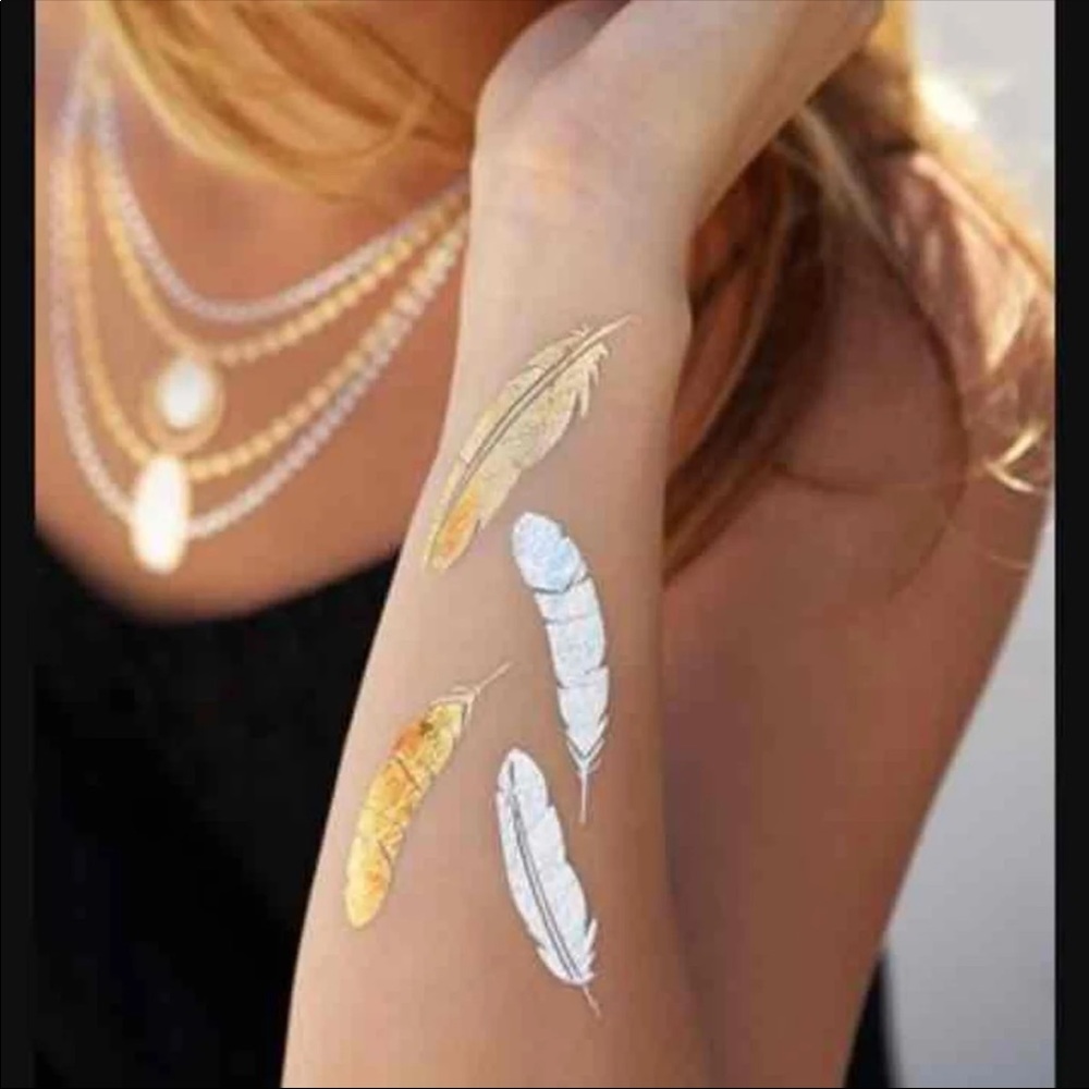Flash tattoos festival music concert gold silver